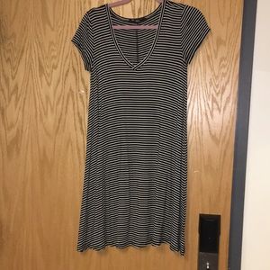 Black and white stripped dress